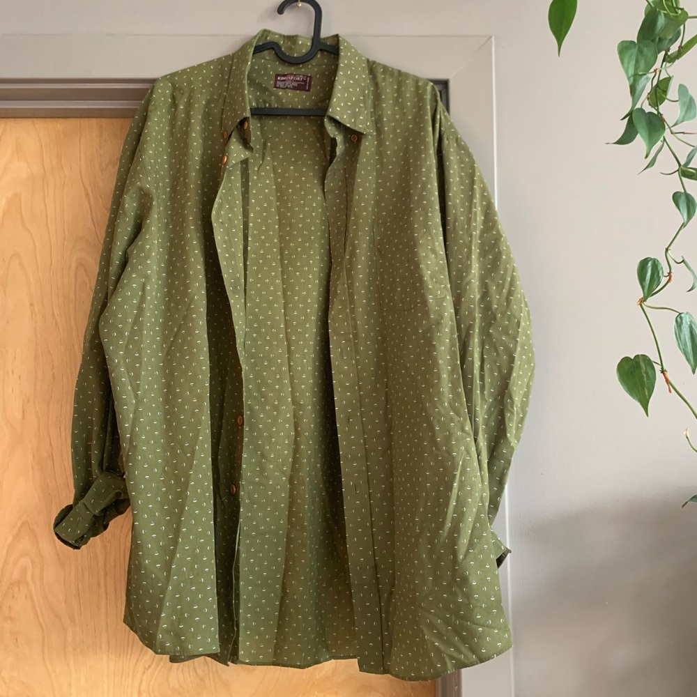 Green vintage button down